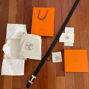 COPY - Hermes reversible belt black/brown